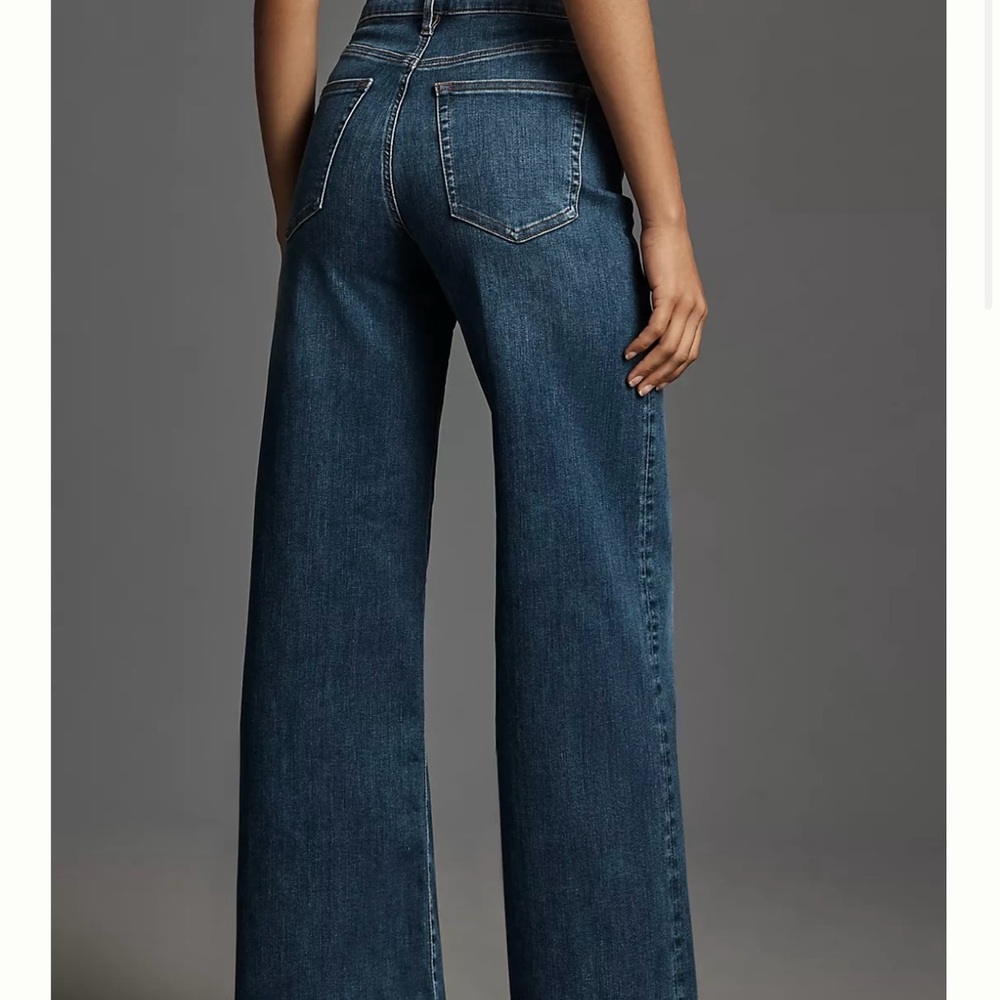 Frame Le Slim Palazzo Raw After Blue Jeans size 27 - Picture 2 of 15